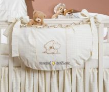 MamoTato luxusní kapsář na hračky - Medvídek se srdíčkem ecru