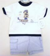 Mini Chic Dětské tričko a kalhoty méďá námořník, vel.92