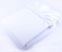 Nepromokavé bavlněné prostěradlo - bílá, 120x60 cm