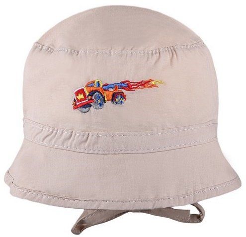 New Baby Letní dětský klobouček Truck béžový, vel.80