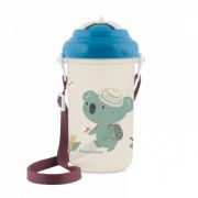Canpol babies Sportovní láhev se slámkou Adventure - Koala modrá