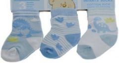 Soft Touch Ponožky dětské modré 3ks, vel.56