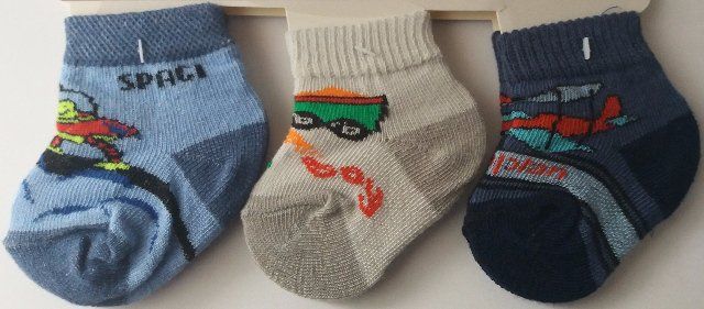 New Baby kojenecké bavlněné ponožky barevné - 3ks, vel.56