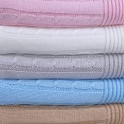Dětská pletená deka spring, white / bílá T-tomi