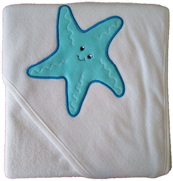 Froté ručník - Scarlett hvězda s kapucí - bílá