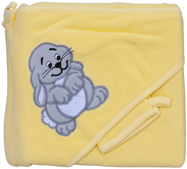 Froté ručník - Scarlett zajíc s kapucí - žlutá