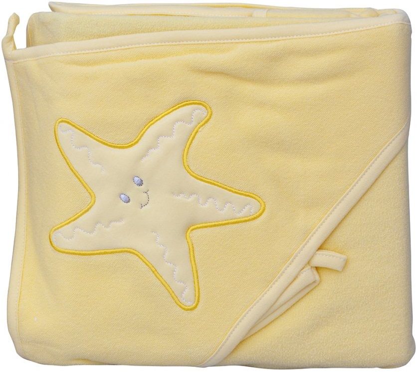 Froté ručník - Scarlett hvězda s kapucí - žlutá